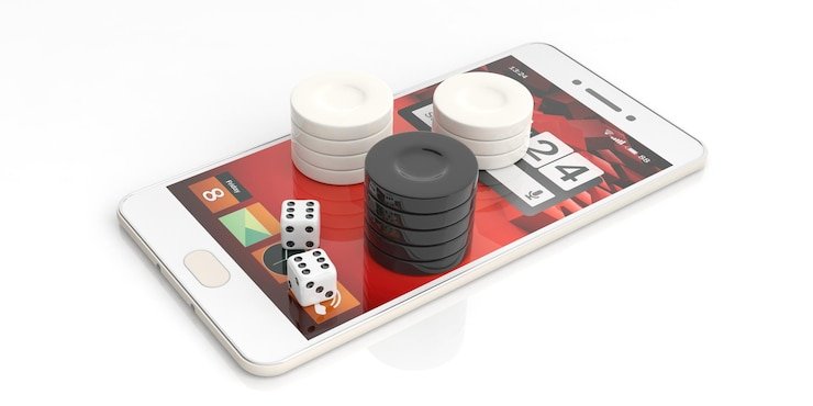 Ilustrasi pengguna sedang menikmati hiburan sports dan casino melalui perangkat smartphone